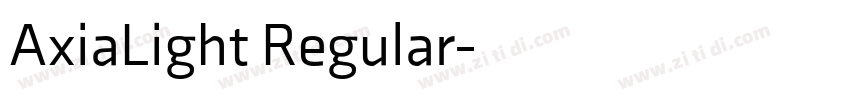 AxiaLight Regular字体转换